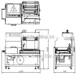 Automatic L bar shrink wrapping machine