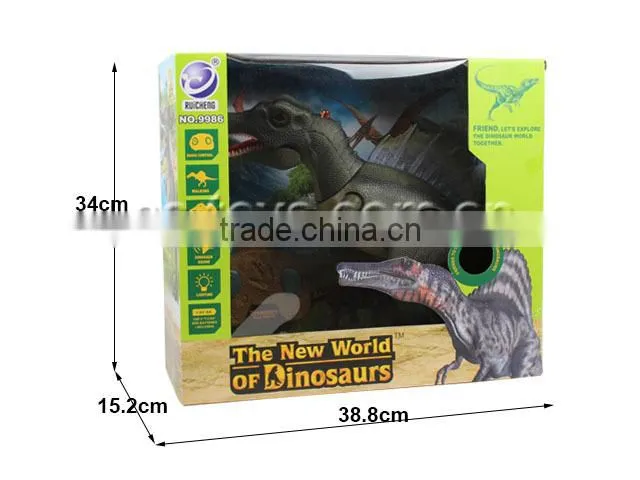 50CM Large flashing walking spinosaurus rc plastic dinosaur toy