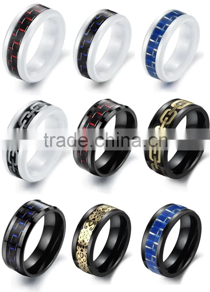 KSTONE 2015 latest charm design black ceramic rings for men and women