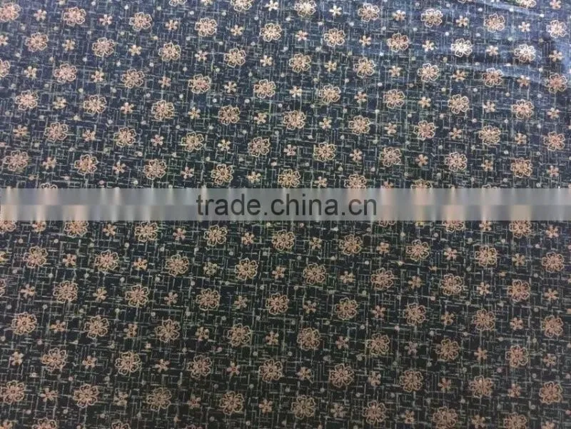 Hot Selling KS Velvet Flower Lacquer Print Velvet for Dress to Middle East