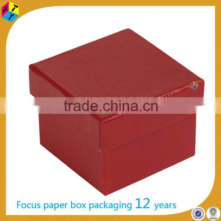 red rigid paper cardboard packaging tiered boxes