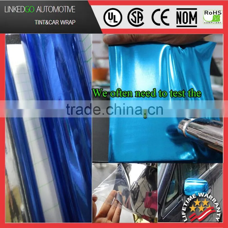 Car Auto Mirror Silver Chrome Film Vinyl Wrap Sheet Sticker 1.52*20M chrome mirror film