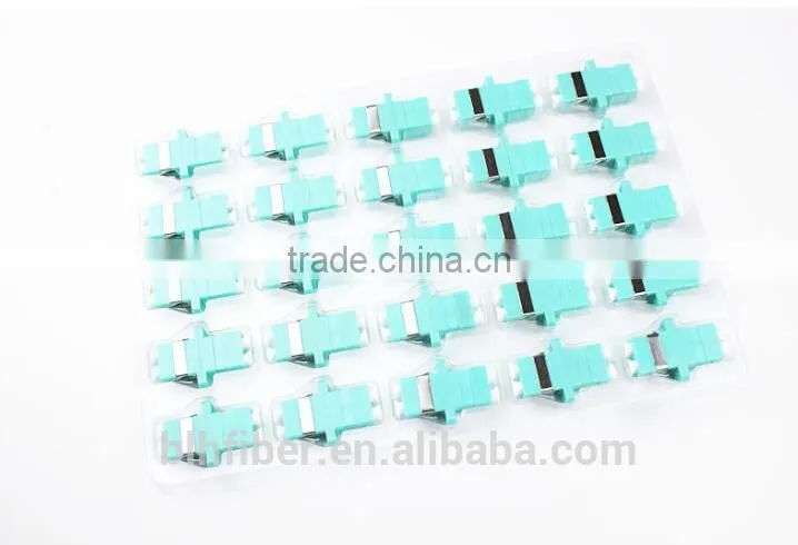 Duplex Singlemode Fiber LC Optic Adapter with Blue Sleeve in Telecommunication Equipment