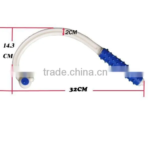 Solid plastic manual neck massager