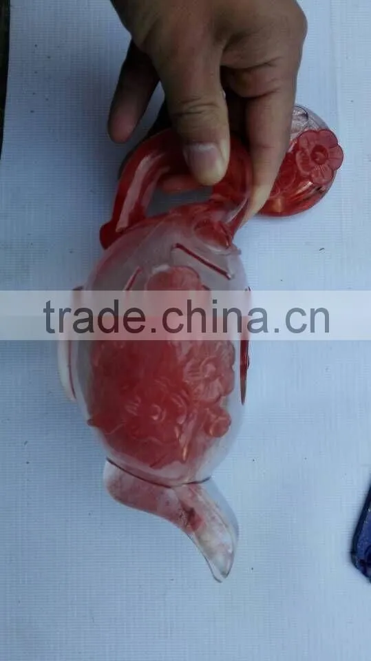 Decorative Handmade Smleting Stone Crystal Teapot Carving