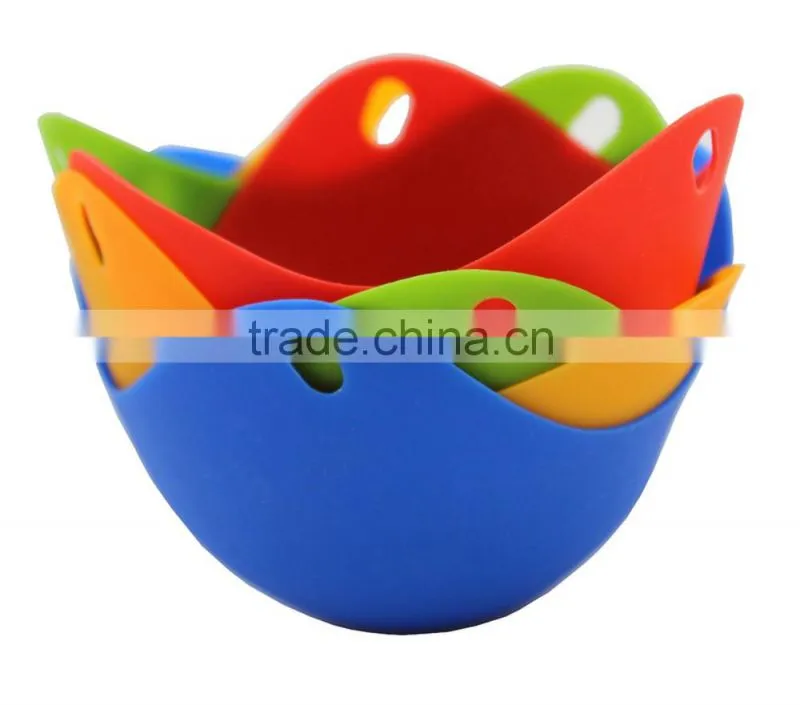Silicone Egg Poaching Cups Silicone Egg Poacher Cookware Cups in Vivid Colors