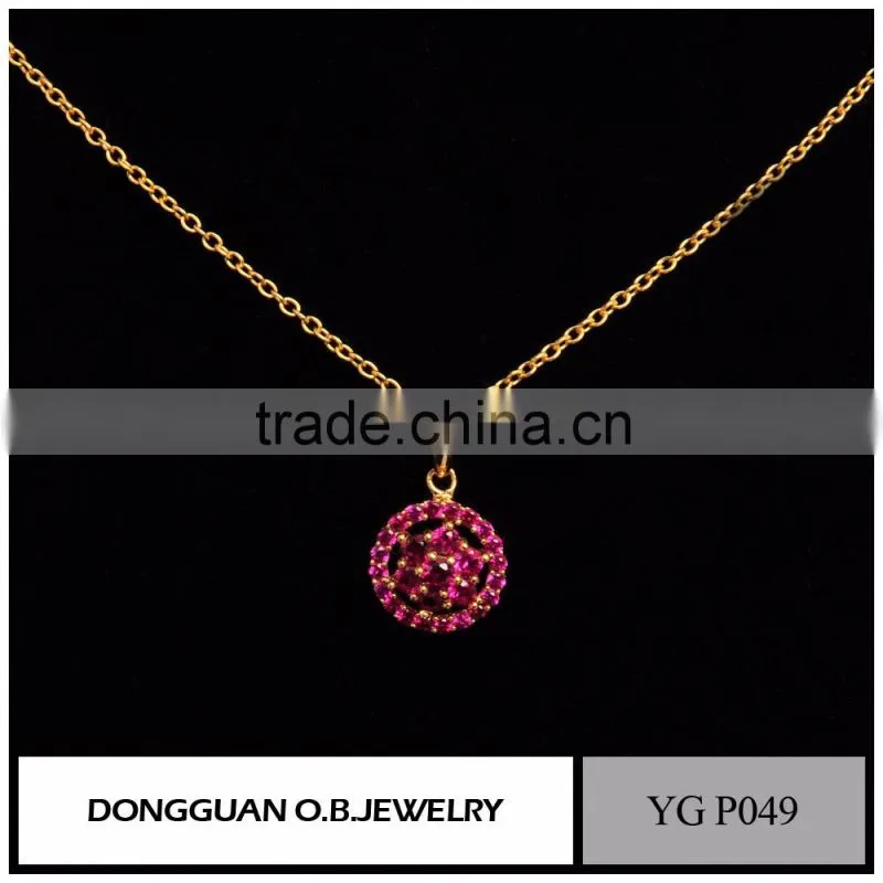 High Quality Pink Zircon Necklace /Silver Necklace/Necklace Women Wholesale