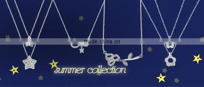 Fashionable 925 sterling silver ladies necklace jewelry