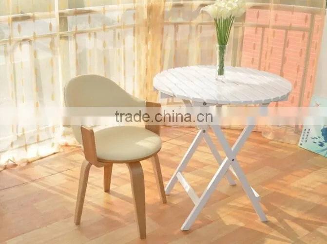 colorful fabric wood dining armchair