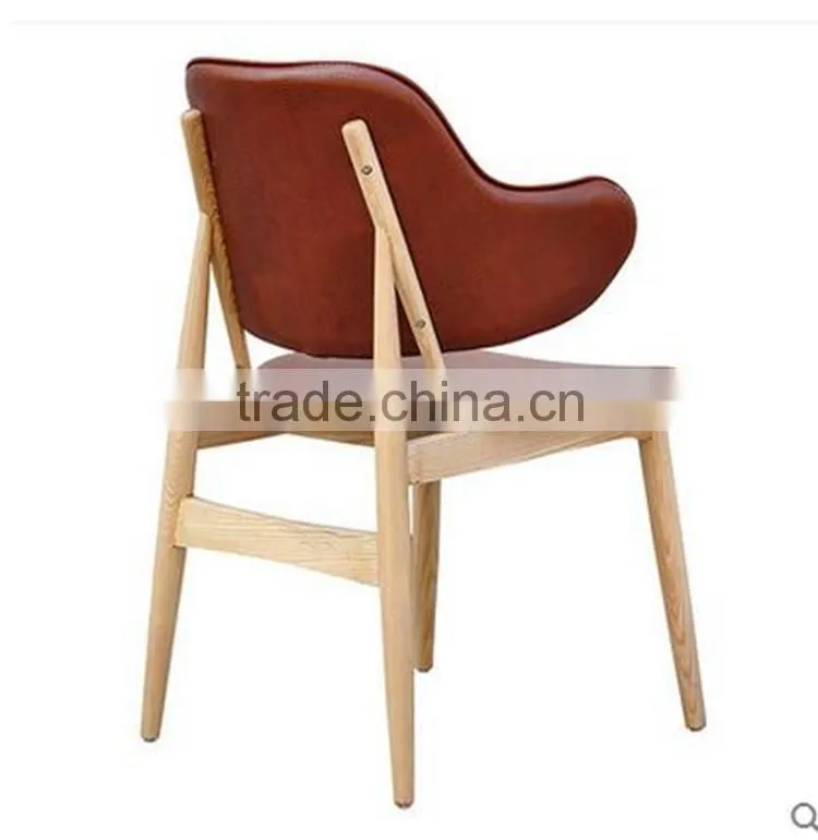brown leather dining chair