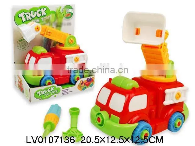 Plastic educational car toys,assembly car, DIY car