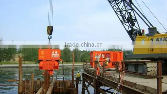 FAECHINA High efficiency hydraulic pedrail long screw vibratory hammer pile driver