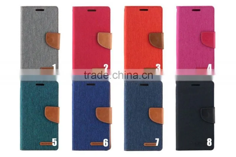 Mercury Goospery Canvas Jeans Diary wallet Mobile Phone Flip Leather PU cover case for Samsung Galaxy Note 5 N920