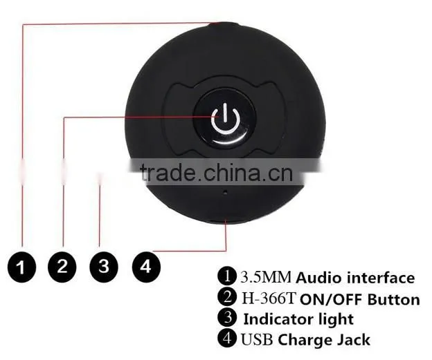 One with two Bluetooth transmitter Bluetooth headset CSR4.0 simultaneously connect two Bluetooth audio adapter