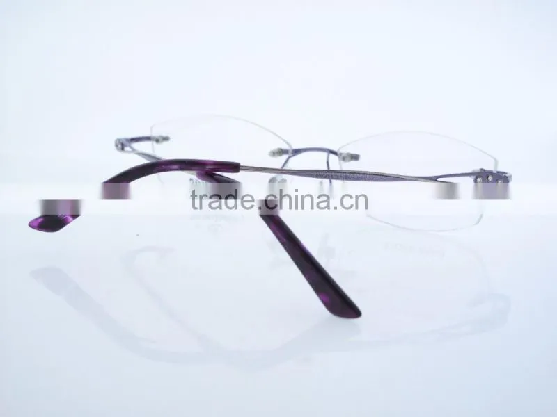 2016 New stylish metal eyeglasses frames full rimless g659
