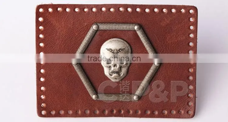 The skull of bag accessories metal label patch