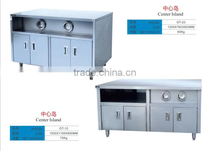 Best quality Commercial restaurant Center Island worker table on Sale
