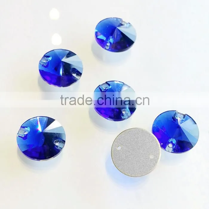 Light Topaz Rivoli Sew On strass