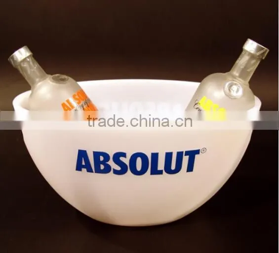 champagne bowl ice bucket with handles