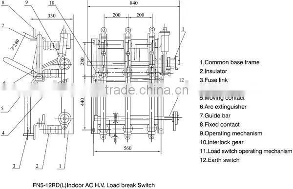 FN5-12 Series High Vacuum Indoor Load Break Switch