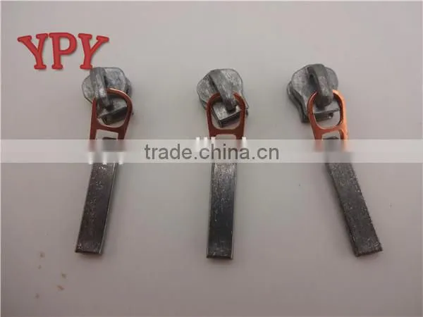 Zinc alloy raw color auto lock metal slider wholesale