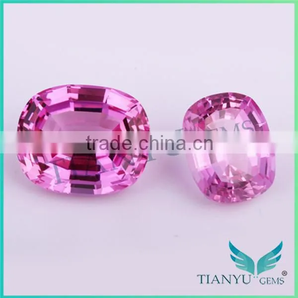 2015 gemstones wholesale china loose gemstone samples 5# Rectangle pagoda-shape corundum ruby gemstone
