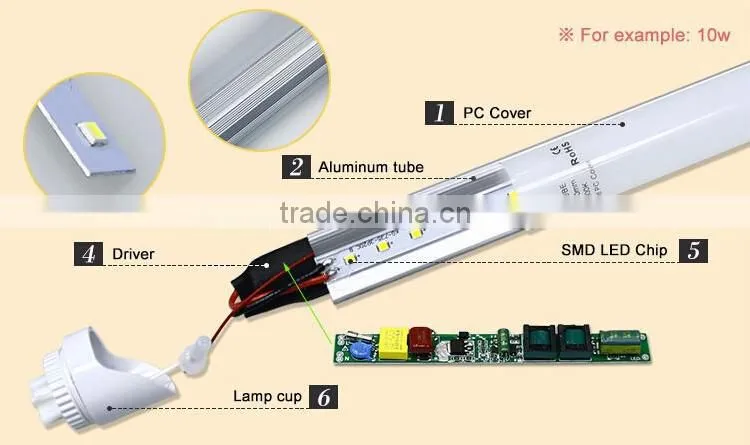 4 feet t8 led tube light , dimmable led t8 fluorescent light led lamp