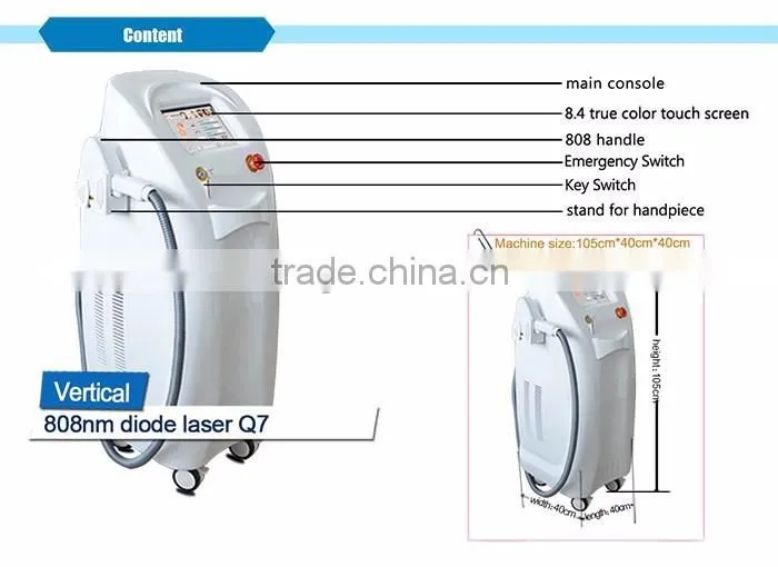 TEC cooling stationary 10 laser bars 808nm diode laser braun epilator