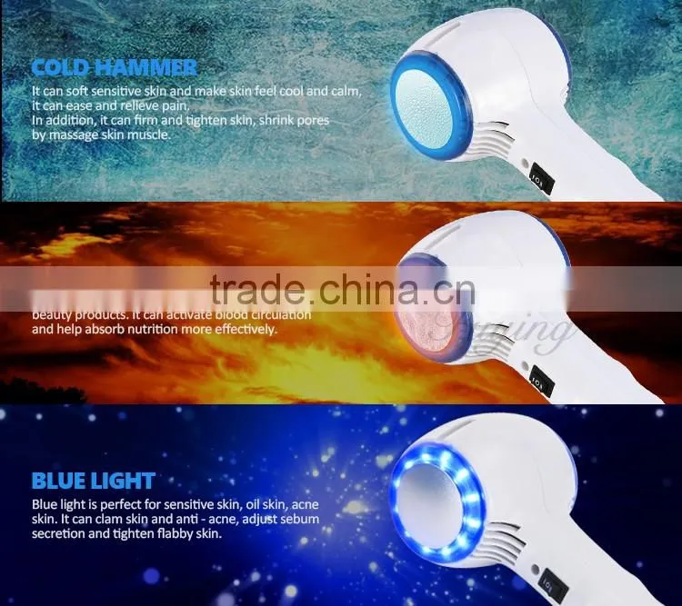 Facial beauty machine LED Hot And Cold Hammer for skin care