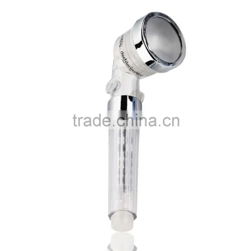 strong pressure ABS plastic negative ion hand shower head with filter, water saving hand shower