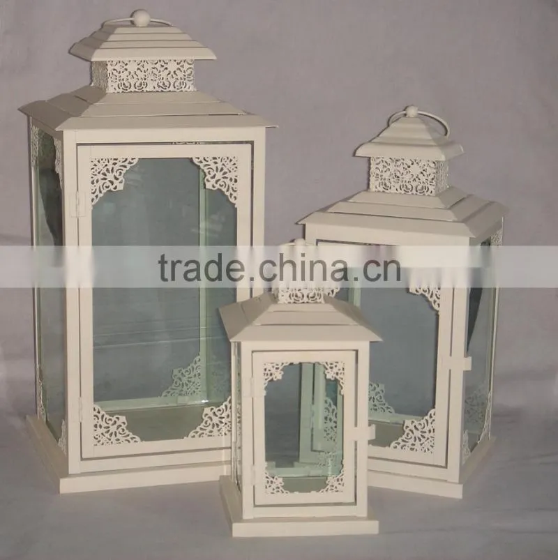 outdoor hanging antique vintage white lantern for candle