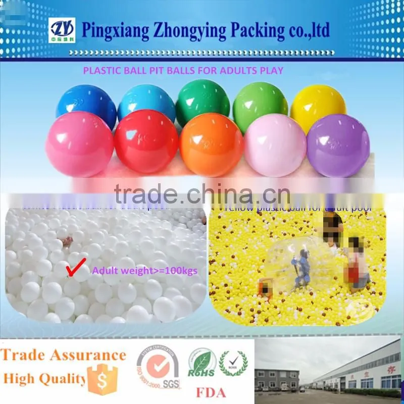 Assorted Color Non-PVC plastic and 100% Phthalate free Ball Pit Balls with CE Certificated