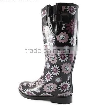 Women's Puddles Rain and Snow Boot Multi Color Mid Calf Knee High Waterproof Rainboots