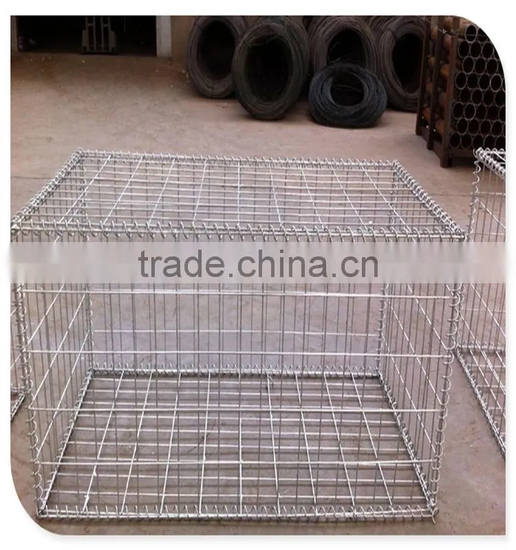 75*75mm 100*100mm mesh size galvanized stone gabion box