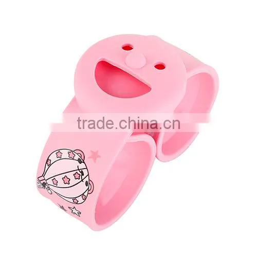 third generation smiling face bracelet mosquito repellent--pink