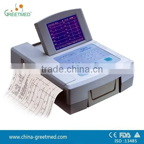 12 channel interpretive electrocardiograph portable ecg machine