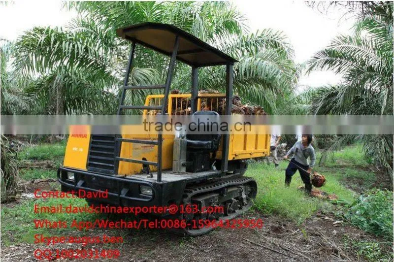 palm full rubber crawler dumper