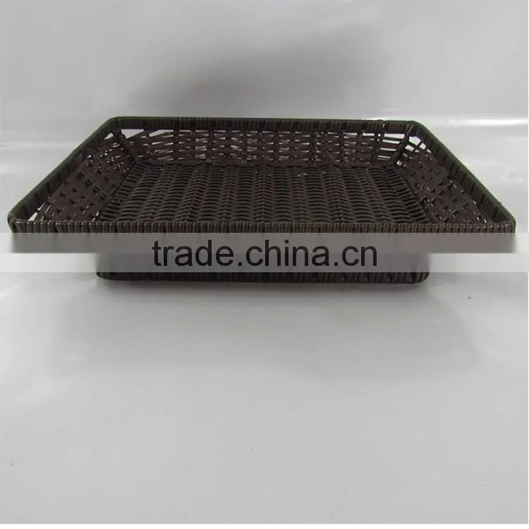 S&D Handweaved washable polywicker supermarket fruit display basket