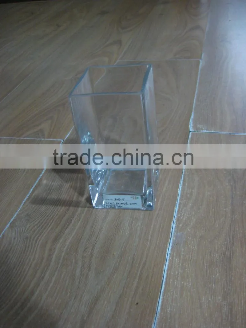 clear square glass vases