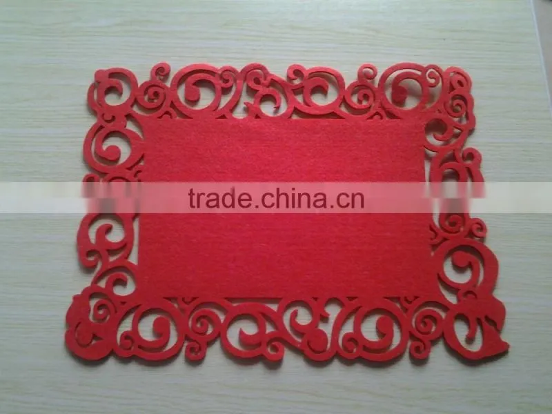 Eco friendly polyester felt cup mat for home and office