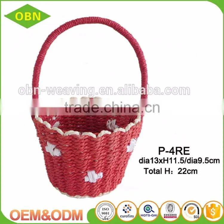 Wholesale best quality custom durable mini paper rope easter basket holiday craft basket
