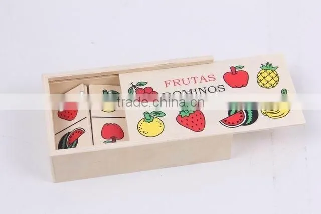 Intelligence Development Toy / Fruit patterns wooden Domino toys for children/chess game