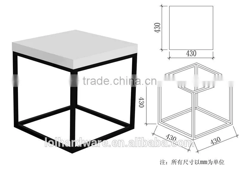 wholesale modern metal spray the powder coffee table base