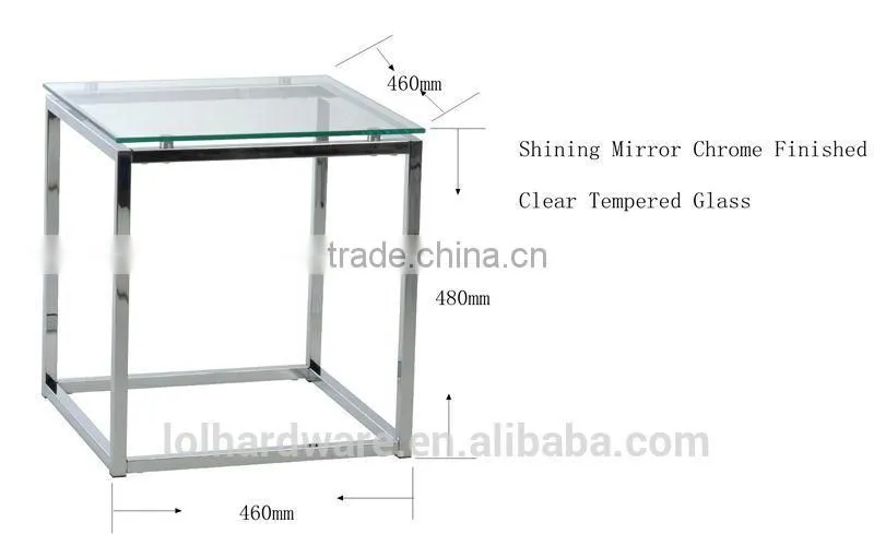 Factory price Euro Style metal Chrome base Side Table, coffee table