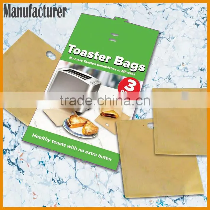 Microwave Toastabags Reusable Non-Stick Sandwich/Snack "In Toaster" Grilling Bags, 2 Pack