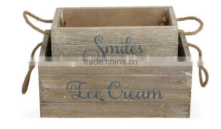 small vintage wooden storage boxes crate