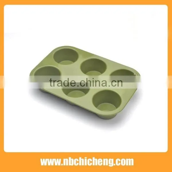 High Quality 6 Cups Silicone Muffin Pan/Silicone Muffin Mold/Cupcake Mold