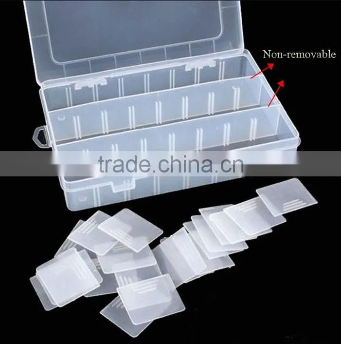 24 Compartments Adjustable Plastic Electronics Parts Gadgets Tool Storage Box with dividers
