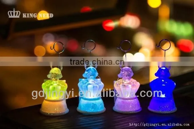 cheap wholesale plastic acrylic led pretty girl businese card holder