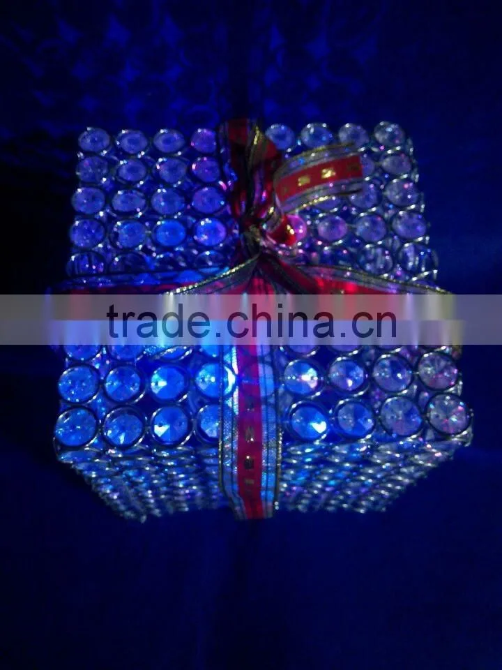 square diamond chrismas decorative metal gift box